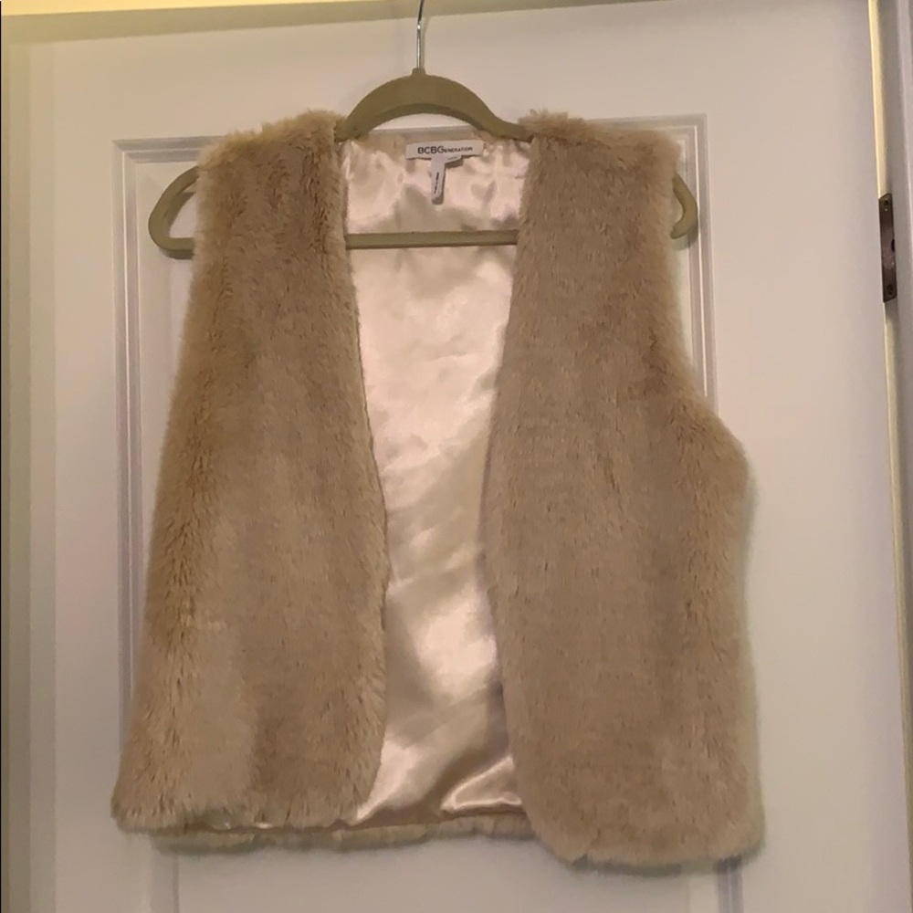 BCBGeneration faux fur vest